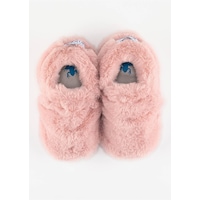 Furry Furry Pembe Kürk Barefoot Patik Pembe