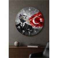 AA Shop Atatürk Temalı Baskılı Dekoratif Baskılı Ahşap Duvar Saati Sessiz Akar Mekanizmalı 806 Çoklu Renkli AA Shop Atatürk Temalı Baskılı Dekoratif Baskılı Ahşap Duvar Saati Sessiz Akar Mekanizmalı 806 Çoklu Renkli