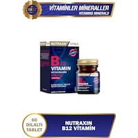 Nutraxin B12 Vitamini 1.000 mcg Kiraz Aromalı 60 Dil Altı Tablet - Metilkobalamin Nutraxin B12 Vitamini 1.000 mcg Kiraz Aromalı 60 Dil Altı Tablet - Metilkobalamin