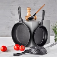 Taç Bella 3 Lü Döküm Granit Tava Seti 8066 Taç Bella 3 Lü Döküm Granit Tava Seti 8066