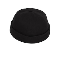 Külah Siyah %100 Pamuk Cap Docker Şapka-Diğer-Standart Külah Siyah %100 Pamuk Cap Docker Şapka-Diğer-Standart