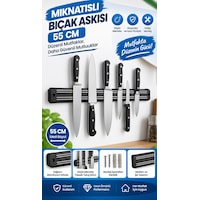 Mucit Home Mıknatıslı 55 Cm Bıçak Askısı Bıçak Tutucu Bıçak Organizer Bıçaklık siyah Mucit Home Mıknatıslı 55 Cm Bıçak Askısı Bıçak Tutucu Bıçak Organizer Bıçaklık siyah