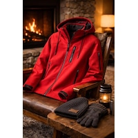 Vatan Tekstil Erkek Slim Fit Softshell Kapüşonlu Erkek Mont Su İtici Rüzgar Geçirmez Kırmızı Vatan Tekstil Erkek Slim Fit Softshell Kapüşonlu Erkek Mont Su İtici Rüzgar Geçirmez Kırmızı