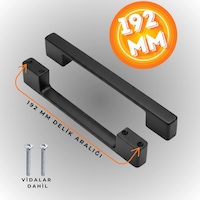 Köprü Kulp Dolap Çekmece Kulbu Metal Kulp 192 Mm Siyah Köprü Kulp Dolap Çekmece Kulbu Metal Kulp 192 Mm Siyah