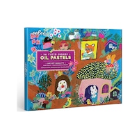 Eeboo 36lı Yağlı Pastel Boya - Mushroom House Çok Renkli Eeboo 36lı Yağlı Pastel Boya - Mushroom House Çok Renkli