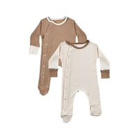Tinylamb Milky Chocolate Bebek Tulum Takımı 2 Parça Unisex Organik Pamuk Yenidoğan Hediye Seti Kahverengi-krem Tinylamb Milky Chocolate Bebek Tulum Takımı 2 Parça Unisex Organik Pamuk Yenidoğan Hediye Seti Kahverengi-krem