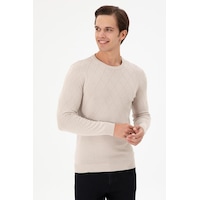 U.s. Polo Assn. Erkek Minimalist Uzun Kol Kazak - Günlük Şıklık Taş U.s. Polo Assn. Erkek Minimalist Uzun Kol Kazak - Günlük Şıklık Taş