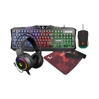 Rampage Km-404 Argentı Rainbow Aydınlatmalı Usb Gaming Combo Q Klavye + Kulaklık + Mouse + Mousepad Optik Rampage Km-404 Argentı Rainbow Aydınlatmalı Usb Gaming Combo Q Klavye + Kulaklık + Mouse + Mousepad Optik