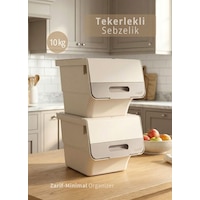 2 Li Krem Tekerlekli Sebzelik Patates Soğan Sepeti Zarif Organizer Patateslik Minimal Soğanlık 24 L Krem 2 Li Krem Tekerlekli Sebzelik Patates Soğan Sepeti Zarif Organizer Patateslik Minimal Soğanlık 24 L Krem