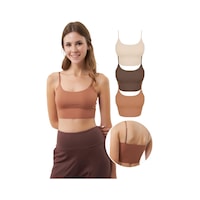Cottonhill Ayarlanabilir İnce Askılı Lazer Kesim Crop Büstiyer 3'lü Paket-7 Renkli-12 Cottonhill Ayarlanabilir İnce Askılı Lazer Kesim Crop Büstiyer 3'lü Paket-7 Renkli-12