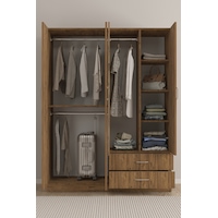 Aeka Ae-1077 Terra 4 Kapaklı 2 Çekmeceli 3 Askılıklı Raflı 140x182x53 Cm Gardırop Atlantik Çam Aeka Ae-1077 Terra 4 Kapaklı 2 Çekmeceli 3 Askılıklı Raflı 140x182x53 Cm Gardırop Atlantik Çam