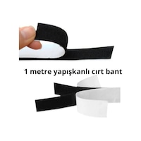 Enzelo 2 Cm Yapışkanlı Siyah Cırt Cırtlı Bant 1 Metre Enzelo 2 Cm Yapışkanlı Siyah Cırt Cırtlı Bant 1 Metre