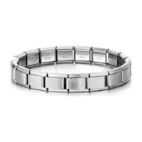İtalyan Charm Unisex Bileklik Paslanmaz Çelik, Her Bileğe Uygun Gümüş İtalyan Charm Unisex Bileklik Paslanmaz Çelik, Her Bileğe Uygun Gümüş