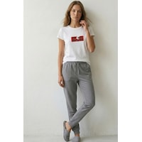 Elemge %100 Pamuk Compact Tok Penye Süprem Kadın 2'li Pijama Takımı Rahat Kalıp Kısa Kol Cepli İpli Gri Byz Gri-beyaz Elemge %100 Pamuk Compact Tok Penye Süprem Kadın 2'li Pijama Takımı Rahat Kalıp Kısa Kol Cepli İpli Gri Byz Gri-beyaz