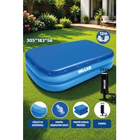 Walke Şişme Aile Havuzu 305x183x56 Cm Büyük Boy Bahçe Havuzu-pompa Ve Havuz Örtüsü Dahil 14108 Mavi Walke Şişme Aile Havuzu 305x183x56 Cm Büyük Boy Bahçe Havuzu-pompa Ve Havuz Örtüsü Dahil 14108 Mavi