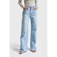 it's basic Kadın Ice 4s6-3 Straight Fit Yüksek Bel Elastan Kumaş Paça Dikişsiz Denim Jean Buz Mavi it's basic Kadın Ice 4s6-3 Straight Fit Yüksek Bel Elastan Kumaş Paça Dikişsiz Denim Jean Buz Mavi