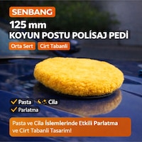 Senbang Koyun Postu Polisaj Pedi 125 Mm Orta Sert Cırt Tabanlı Pasta Cila Keçesi 1 Adet Senbang Koyun Postu Polisaj Pedi 125 Mm Orta Sert Cırt Tabanlı Pasta Cila Keçesi 1 Adet
