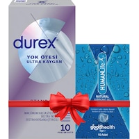 Durex Yok Ötesi Ultra Kaygan Prezervatif 10'lu + Humanlife 5 Gr X 10 Doğal Jel Lubricant Durex Yok Ötesi Ultra Kaygan Prezervatif 10'lu + Humanlife 5 Gr X 10 Doğal Jel Lubricant