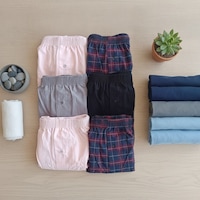 Bonbon Erkek 6'lı Paket Karışık Renk Dokuma Kumaş Boxer 0072-0018 0071-no:7 Bb2650 Çok Renkli