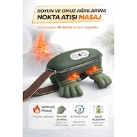 Smayling Gerçek El Hissi Boyun Ve Omuz Masaj Aleti Isıtmalı Şarjlı Kablosuz Masaj Cihazı 3 Modlu Derin Doku Masajı Yeşil Smayling Gerçek El Hissi Boyun Ve Omuz Masaj Aleti Isıtmalı Şarjlı Kablosuz Masaj Cihazı 3 Modlu Derin Doku Masajı Yeşil