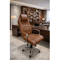 Noyan Yönetici Ofis Koltuğu Lüks Büro Koltuğu Ergonomik Yatar Mekanizmalı Deri Kahverengi Noyan Yönetici Ofis Koltuğu Lüks Büro Koltuğu Ergonomik Yatar Mekanizmalı Deri Kahverengi