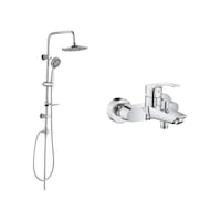 Grohe Eurosmart Tek Kumandalı Banyo Bataryası 33300003 Ve Tema 53230 Tondo Tepe Duş Seti Krom Grohe Eurosmart Tek Kumandalı Banyo Bataryası 33300003 Ve Tema 53230 Tondo Tepe Duş Seti Krom