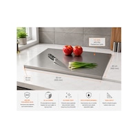 Stellica Paslanmaz Çelik 50 Cm X 40 Cm Tek Bükümlü Metal Tezgah Koruyucu Çok Amaçlı Kesme Tahtası Gri Stellica Paslanmaz Çelik 50 Cm X 40 Cm Tek Bükümlü Metal Tezgah Koruyucu Çok Amaçlı Kesme Tahtası Gri