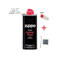 Zippo Benzin 125 Ml + Zippo Çakmak Taşı + Zippo Fitil 3'Lü Set Zippo Benzin 125 Ml + Zippo Çakmak Taşı + Zippo Fitil 3'Lü Set