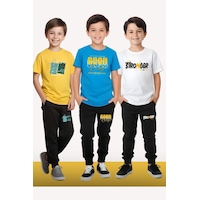 Fyk Kids Erkek Çocuk 3'lü Set Think Yazı Baskılı Yazlık Alt-üst Takım Çok Renkli Fyk Kids Erkek Çocuk 3'lü Set Think Yazı Baskılı Yazlık Alt-üst Takım Çok Renkli