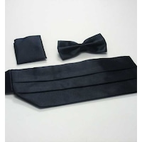 Gaffy Lacivert Düz Renk Damatlık Kuşak Papyon Mendil Saten Takım Set - Lacivert Gaffy Lacivert Düz Renk Damatlık Kuşak Papyon Mendil Saten Takım Set - Lacivert