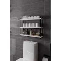 İnci Klozet Arkası Banyo Düzenleyici, Klozet Üstü Raf 60 Cm Beyaz İnci Klozet Arkası Banyo Düzenleyici, Klozet Üstü Raf 60 Cm Beyaz