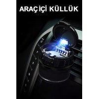 Araç İçi Işıklı Seramik Küllük Bardaklıklı Havalandırma Tip Kapaklı Mavi Renk Işıklı Araç İçi Işıklı Seramik Küllük Bardaklıklı Havalandırma Tip Kapaklı Mavi Renk Işıklı