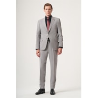 İmza Gri Mono Yaka 6 Drop Slim Fit Tam Astar Esnek Takım Elbise 1001260181 İmza Gri Mono Yaka 6 Drop Slim Fit Tam Astar Esnek Takım Elbise 1001260181