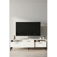 Tv Sehpası 160 Cm Kapaklı Raflı Televizyon Ünitesi Salon Oturma Odası Tv Sehpa Mistral Metalik Tv Sehpası 160 Cm Kapaklı Raflı Televizyon Ünitesi Salon Oturma Odası Tv Sehpa Mistral Metalik