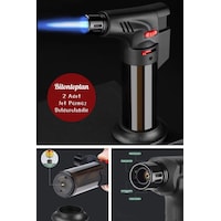 2 Adet Pürmüz Doldurulabilir Çakmak 1300 C Torch Depolu Orta Boy Siyah 2 Adet Pürmüz Doldurulabilir Çakmak 1300 C Torch Depolu Orta Boy Siyah