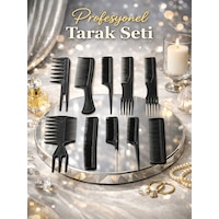 Mükemmel Saç Tarağı Seti 10'lu - Kuaför Tipi Kesim, Fön, Şekillendirme Ve Ayırma İçin Tam Set Diğer Mükemmel Saç Tarağı Seti 10'lu - Kuaför Tipi Kesim, Fön, Şekillendirme Ve Ayırma İçin Tam Set Diğer