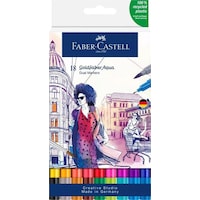 Faber-Castell Goldfaber Aqua Çift Uç Markör 18’li, Yüksek Pigmentli, Kalıcı ve Canlı Renkler, Fırça ve Fineliner Faber-Castell Goldfaber Aqua Çift Uç Markör 18’li, Yüksek Pigmentli, Kalıcı ve Canlı Renkler, Fırça ve Fineliner