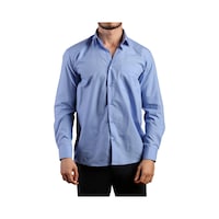 Dicotto Koyu Mavi Büyük Beden Rahat Kesim Cepli Uzun Kol Regular Fit Erkek Gömlek - 150-23 001 Dicotto Koyu Mavi Büyük Beden Rahat Kesim Cepli Uzun Kol Regular Fit Erkek Gömlek - 150-23 001