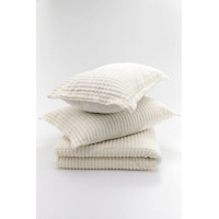 Merinos Modern Line 3 Parça Battaniye Seti - Kemik Merinos Modern Line 3 Parça Battaniye Seti - Kemik