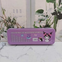 Kawaii Sanrio Kuromi Cinnamoroll Pom Pom Purin My Melody Metal Kalemlik Kalem Kutusu Mor Kawaii Sanrio Kuromi Cinnamoroll Pom Pom Purin My Melody Metal Kalemlik Kalem Kutusu Mor