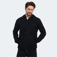 Slazenger KLARA I Erkek Fermuarlı Kapüşonlu Cepli Siyah Sweatshirt Slazenger KLARA I Erkek Fermuarlı Kapüşonlu Cepli Siyah Sweatshirt