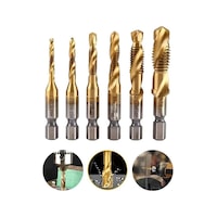 Mucit Home 6 Parça Sarı Klavuz Diş Açma Kılavuz Matkap Uç Seti Ahşap Alüminyum Plastik Delme Mucit Home 6 Parça Sarı Klavuz Diş Açma Kılavuz Matkap Uç Seti Ahşap Alüminyum Plastik Delme