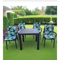 Sandalye Minderi Ve Masa Örtüsü Fermuarlı Lastikli 6'lı 4 Cm Sünger Alt 42x42 Sırt 42x42 Yeşil