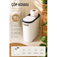 Porsima M-325 Çöp Kutusu Banyo Mutfak Çöp Kovası Kapaklı Banyo Çöp Kovası 10lt Beyaz Porsima M-325 Çöp Kutusu Banyo Mutfak Çöp Kovası Kapaklı Banyo Çöp Kovası 10lt Beyaz