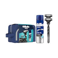 Gillette Mach3 Charcoal 2Up & Charcoal Series Jel 200ML + Çanta Gillette Mach3 Charcoal 2Up & Charcoal Series Jel 200ML + Çanta