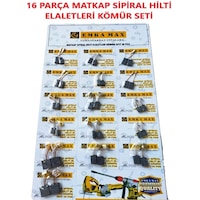 Matkap Sipiral Hilti El Aletleri Kömür Seti 16 Parça Matkap Kömürü Set Tamir Tadilat