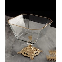 Atabey Home Metal Ayaklı Gold Detaylı Cam Büyük Boy Salata Servis Kasesi Atabey Home Metal Ayaklı Gold Detaylı Cam Büyük Boy Salata Servis Kasesi