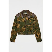 it's basic Kadın Kamuflaj W5 Bomber Deri Detaylı Özel Tasarım Kamuflaj Ceket Kahve it's basic Kadın Kamuflaj W5 Bomber Deri Detaylı Özel Tasarım Kamuflaj Ceket Kahve