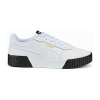 Puma Carina 2.0 White-Pum Beyaz Kadın Sneaker Beyaz - Siyah Puma Carina 2.0 White-Pum Beyaz Kadın Sneaker Beyaz - Siyah