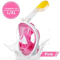 Şnorkel L/xl Beden Dalış Maskesi Full Face Tam Deniz Altı Keşif Maskesi Pembe Şnorkel L/xl Beden Dalış Maskesi Full Face Tam Deniz Altı Keşif Maskesi Pembe